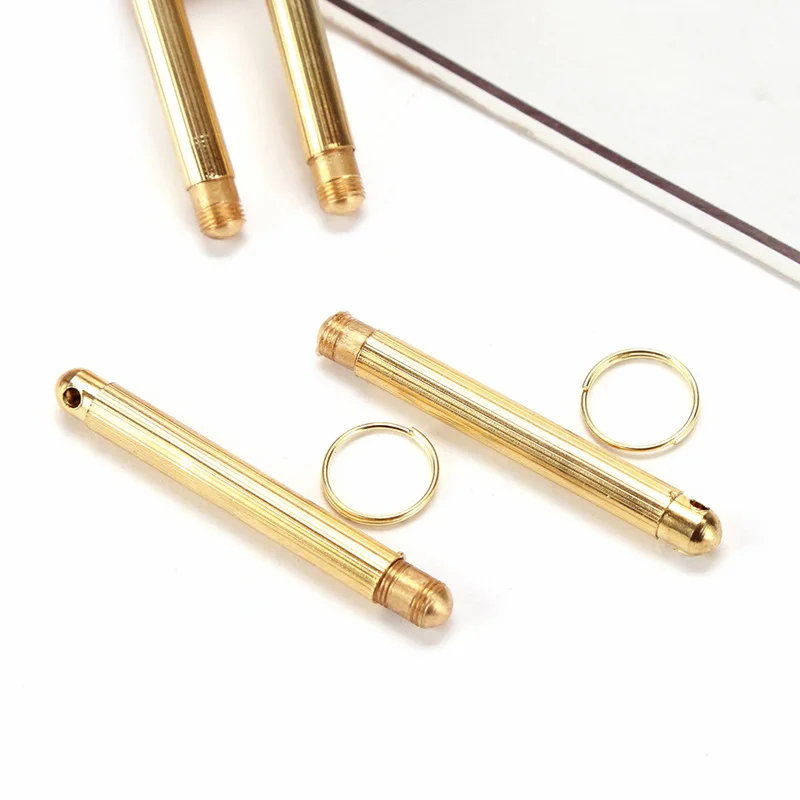 5Pcs Mini Spoon Powder Tool Hoover Hooteer Metal Shovel Key Chain Pocket Size Gold Brass Gadgets