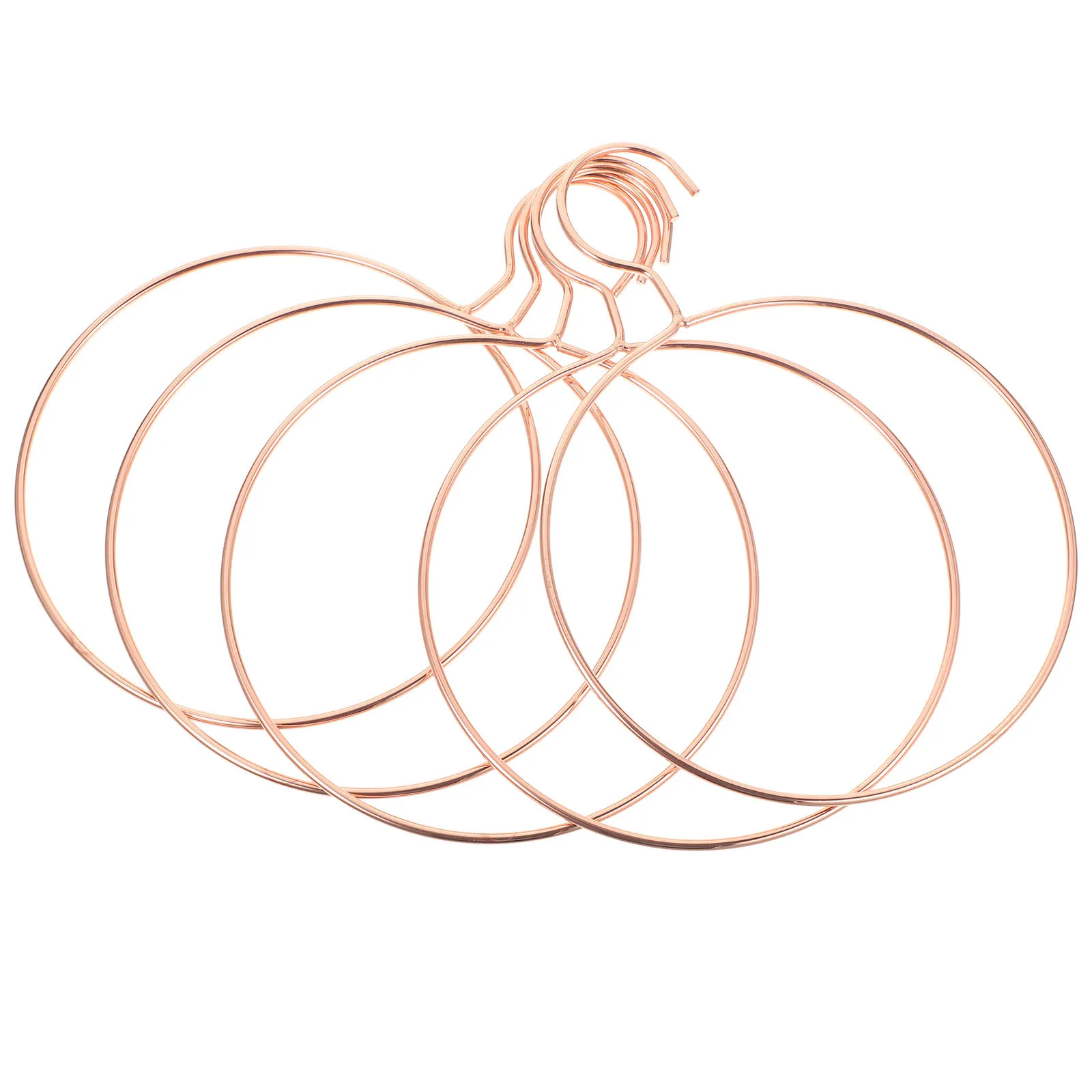 

5pcs Round Clothes Hangers Metal Iron Scarf Towel Underwear Organizer Creative Gold Circle Hanger Wire Coat Rack For