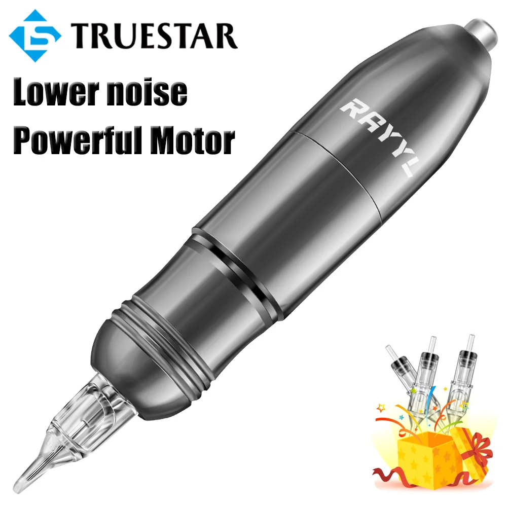 

Professional Rotary Tattoo Machine Pen RCA Interface Tattoo Gun Quiet Powerful Motor For Lips Eyebrow Permanent Makeup Body Art