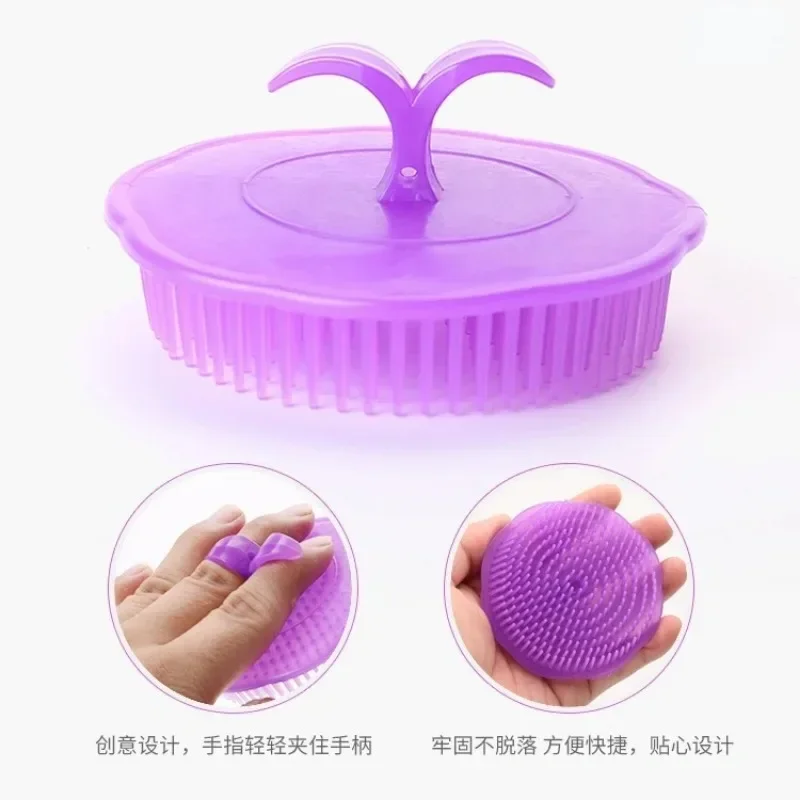 1Pc Silicone Head Body Scalp Massage Brush Comb Shampoo Hair Washing Comb Shower Brush Bath Spa Slimming Body Massage Brush