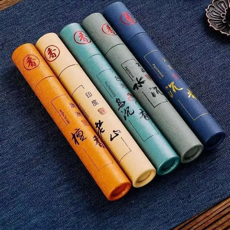 Aproximadamente 30 piezas/lata, fragancia de hilo natural versión corta 10,5 cm, quema por 15-25 minutos, desodorización interior de