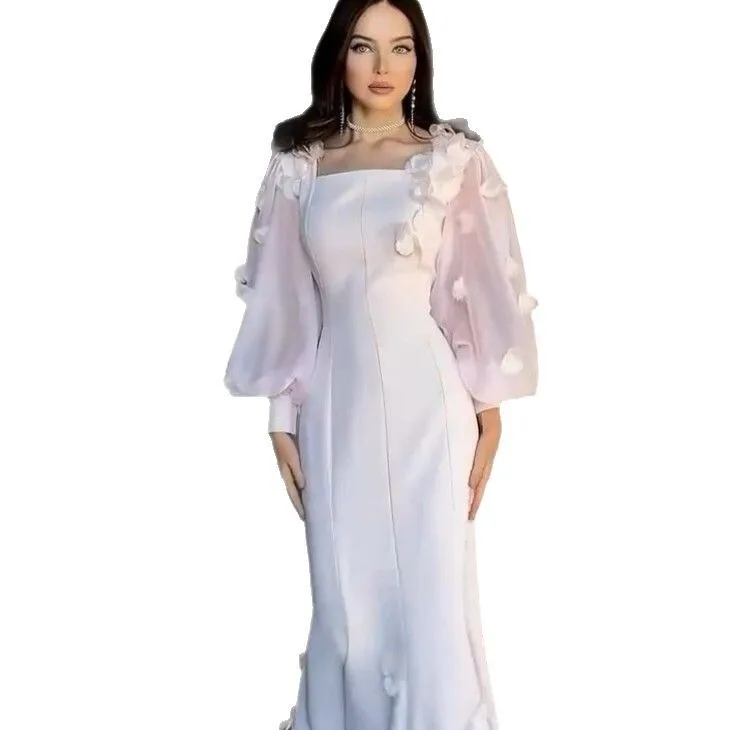 2025 primavera novo vestido floral moda casual flor de cerejeira kawaii aniversário noite 2025 vestido de verão robe feminino festa