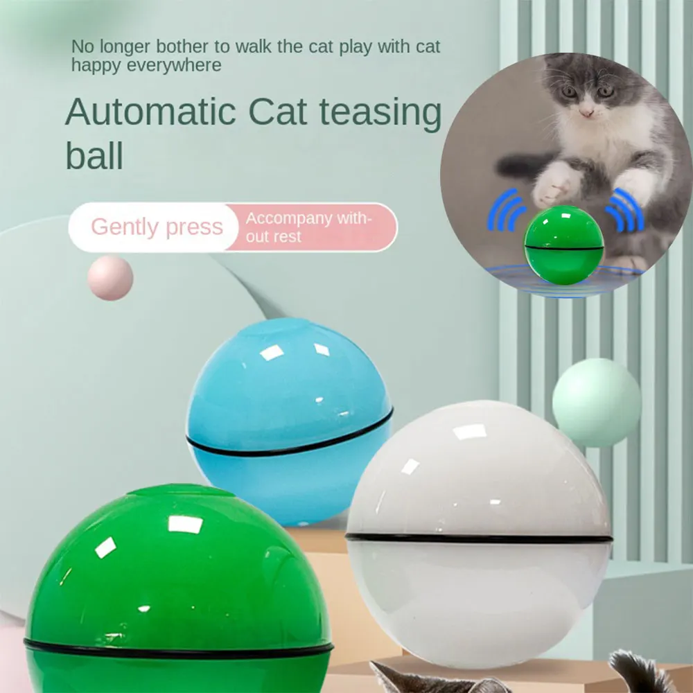 Smart Pet Toy Cat Scratching Ball LED Light-emitting Cat Self-hi Automatically Amusing Cat Ball USB Automatic Rolling Ball