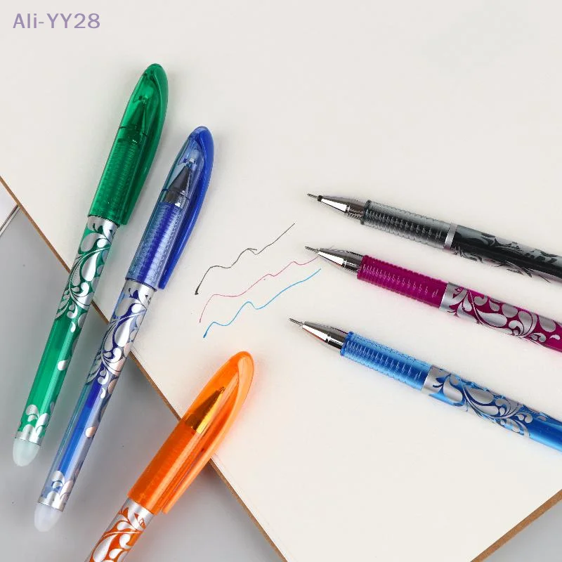 

{MX} 12 шт./кор. 0,5 мм разноцветные стираемые гелевые ручки с гладким письмом для школьников, офисные канцелярские принадлежности