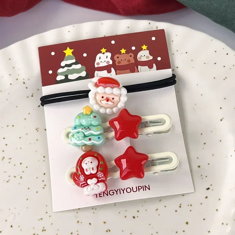 3Pcs Christmas Hair Clips for Women Girls Antler Deer Ear Hairpin Hairgrips Kids New Year Barrettes Hair Accessories Jewelry
