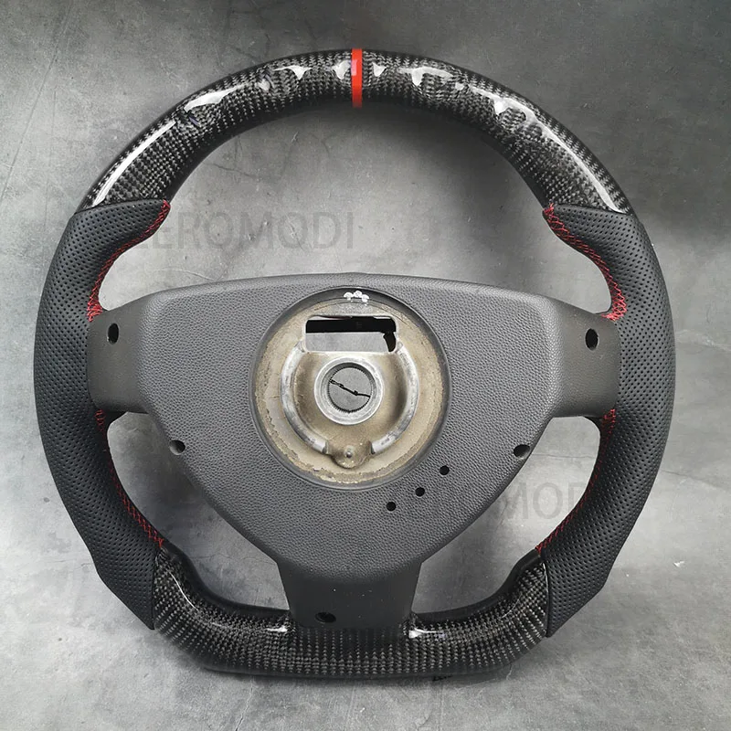 Carbon Fiber Leather Flat bottom Steering wheel For VAUXHALL OPEL ASTRA H III VXR