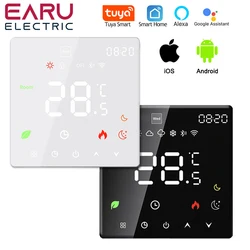 Tuya-Thermostat intelligent WiFi, chauffage au sol électrique, TRV, eau, gaz, bomicrophone, température, télécommande vocale, Google Home, Alexa