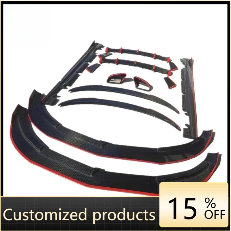 CLA4  W  Front Spoiler Side  Rear Diffuser RZ Style Red Carbon Fiber Body Kit