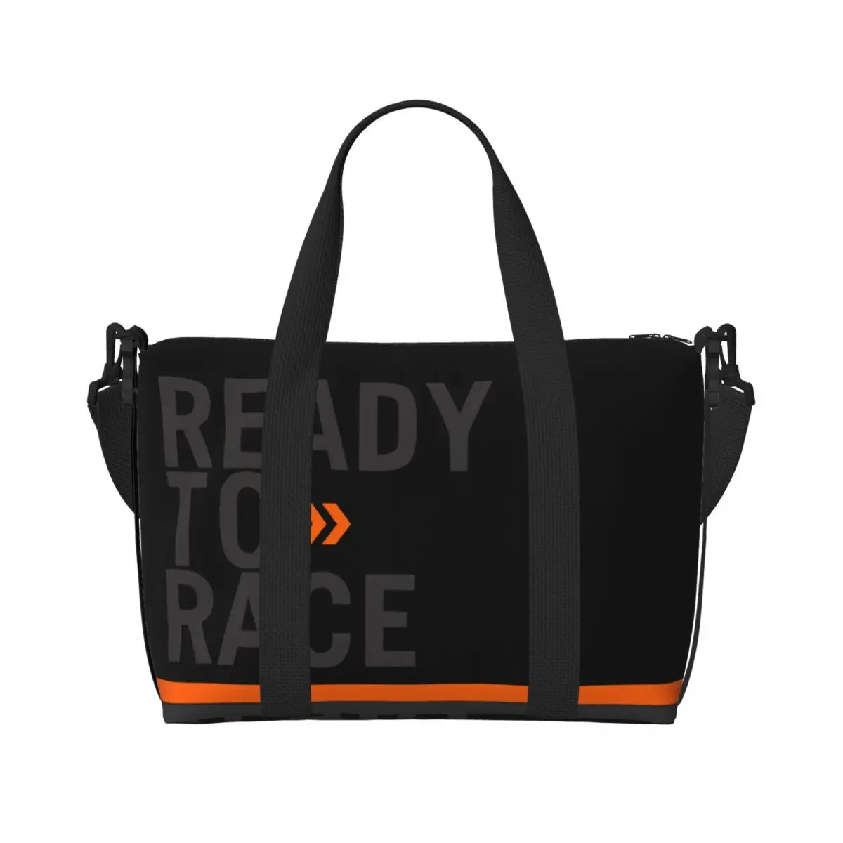 Custom Ready To Race Logo Tote Bag for Women Large Capacity Racing Sport Motorcycle Rider Beach Gym Travel Bags