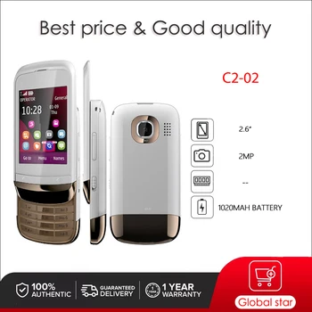 원래 잠금 해제 C2-02 C2-03 블루투스 스피커 휴대 전화 러시아어 아랍어 히브리어 키보드 핀란드에서 만든 무료 배송