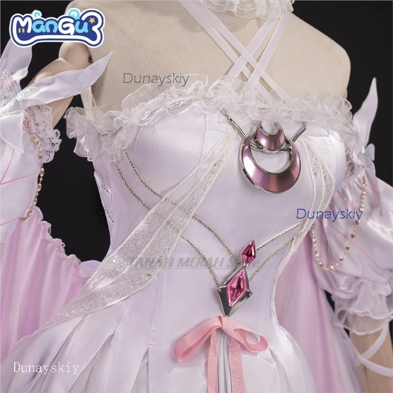 أزياء تنكرية للنساء من disfraz Damselette Columbina أزياء تنكرية للعبة Genshin Impact التأثيرية فستان أنيمي للنساء