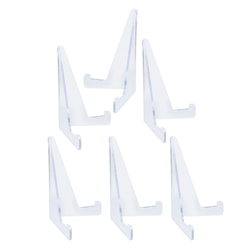 6pcs Holder Display Stand For Baseball Sports Trading Cards Medal Challenge Coin Multifunctional Card Stand Clear