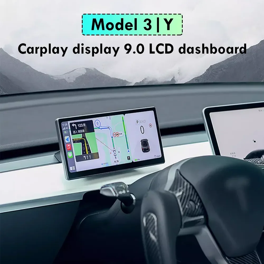 

9.0 LED Car Display For Tesla Model 3 Y 2019-2023 Dashboard Performance Digital Display HUD Car Multimedia