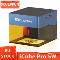 SCULPFUN iCube Pro 5W Laser Engraver 0.06mm Laser Spot 10000mm/min Engraving Speed 32-bit Motherboard App Connection 130x130mm