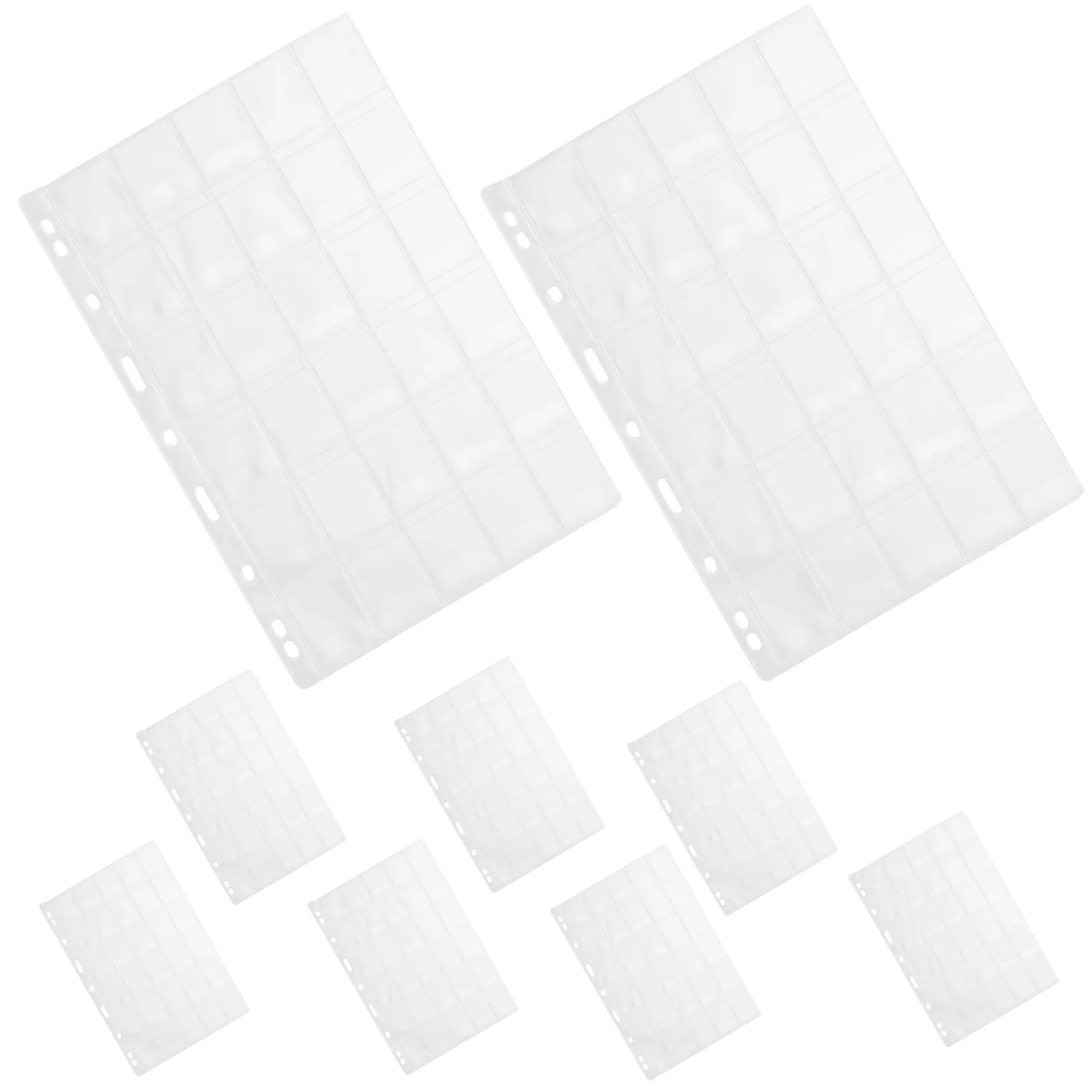 

10 прозрачных страниц для коллекционирования монет, пластиковые вкладыши из ПВХ для монет, марок, денег, страницы для организации и хранения в коллекционном альбоме