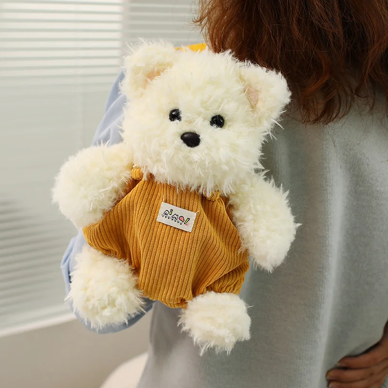 37 センチメートルかわいいテディ犬バックパック漫画ぬいぐるみシミュレーションぬいぐるみ動物ペット子犬バッグ女の子子供の誕生日クリスマスギフト