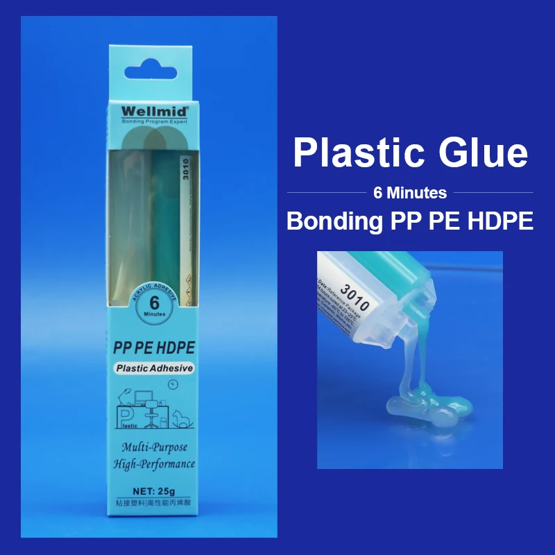 25g Syringe AB Glue Direct Bonding Polypropylene,Propathene,PP,Polyethylene,PE,HDPE,Plastics Metal 3010 Bonded PA,PTFE Adhesives