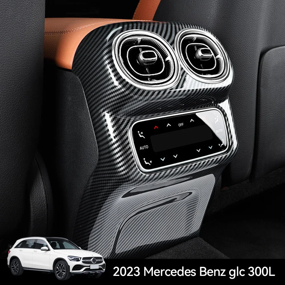 

Car Rear Air Conditioning Outlet Vent Cover Trim Sticker Accessories Carbon Fiber Patten For Mercedes Benz GLC Class X254 2023