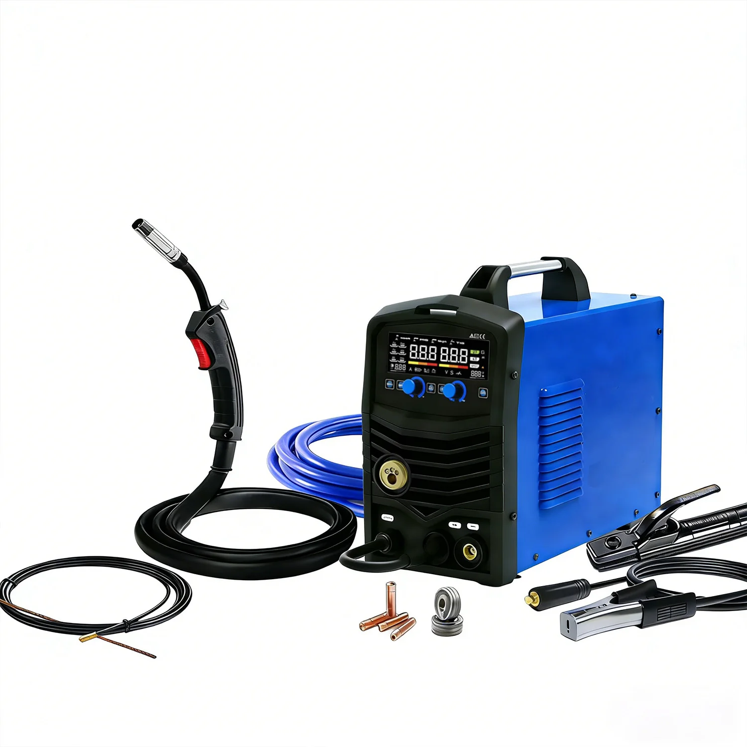 Multi Process MIG TIG ARC Welder Machine 20-270A IGBT Inverter 4-in-1 Gas/Gasless Aluminum Welding Portable New DC Motor