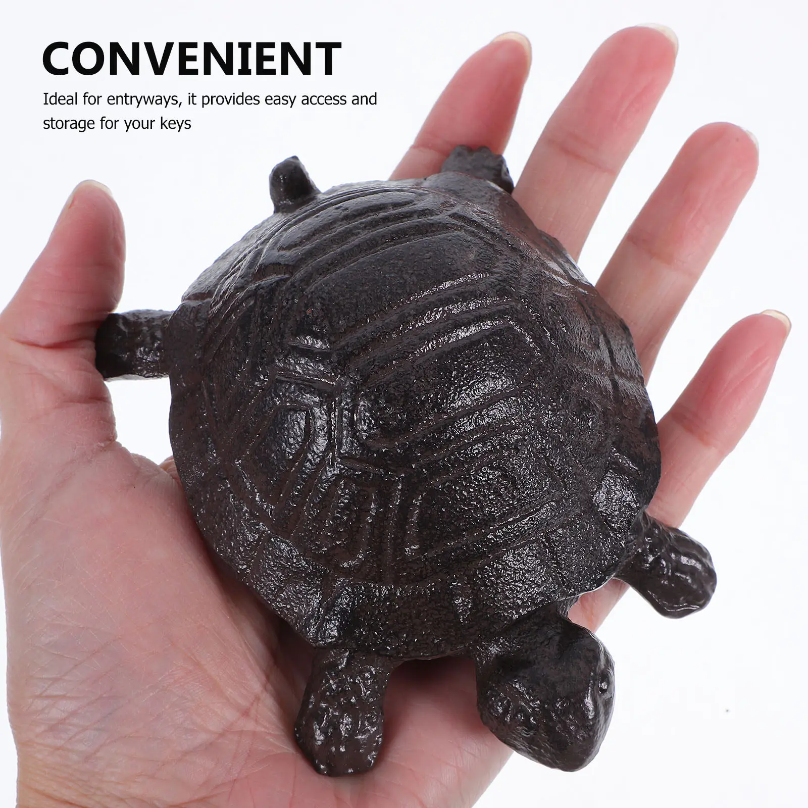 

Винтажная чугунная декоративная садовая статуэтка-черепаха, уличный органайзер для хранения ключей, скрытый ящик для хранения в виде черепахи