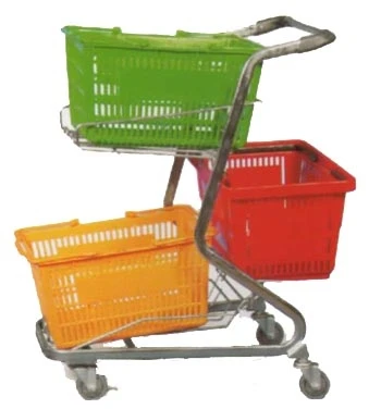 

Supermarket Cart - Foldable, Heavy , Portable, Lightweight, Large Capacity Shopping and Grocery with Wheels