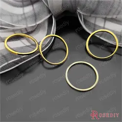 Wholesale  Gold color 10mm 14mm 25mm 30mm 40mm 50mm Round Copper Closed Ring Diy Jewelry Findings Accessories (JM6441)