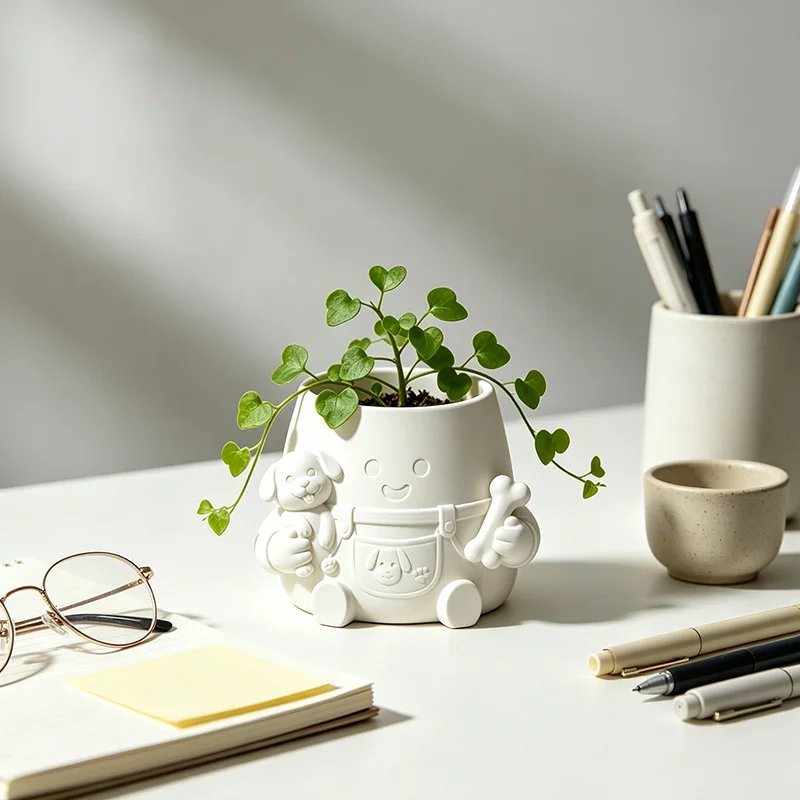 3D Printing Pot - 3D Printed Cute Dog Lover Plant