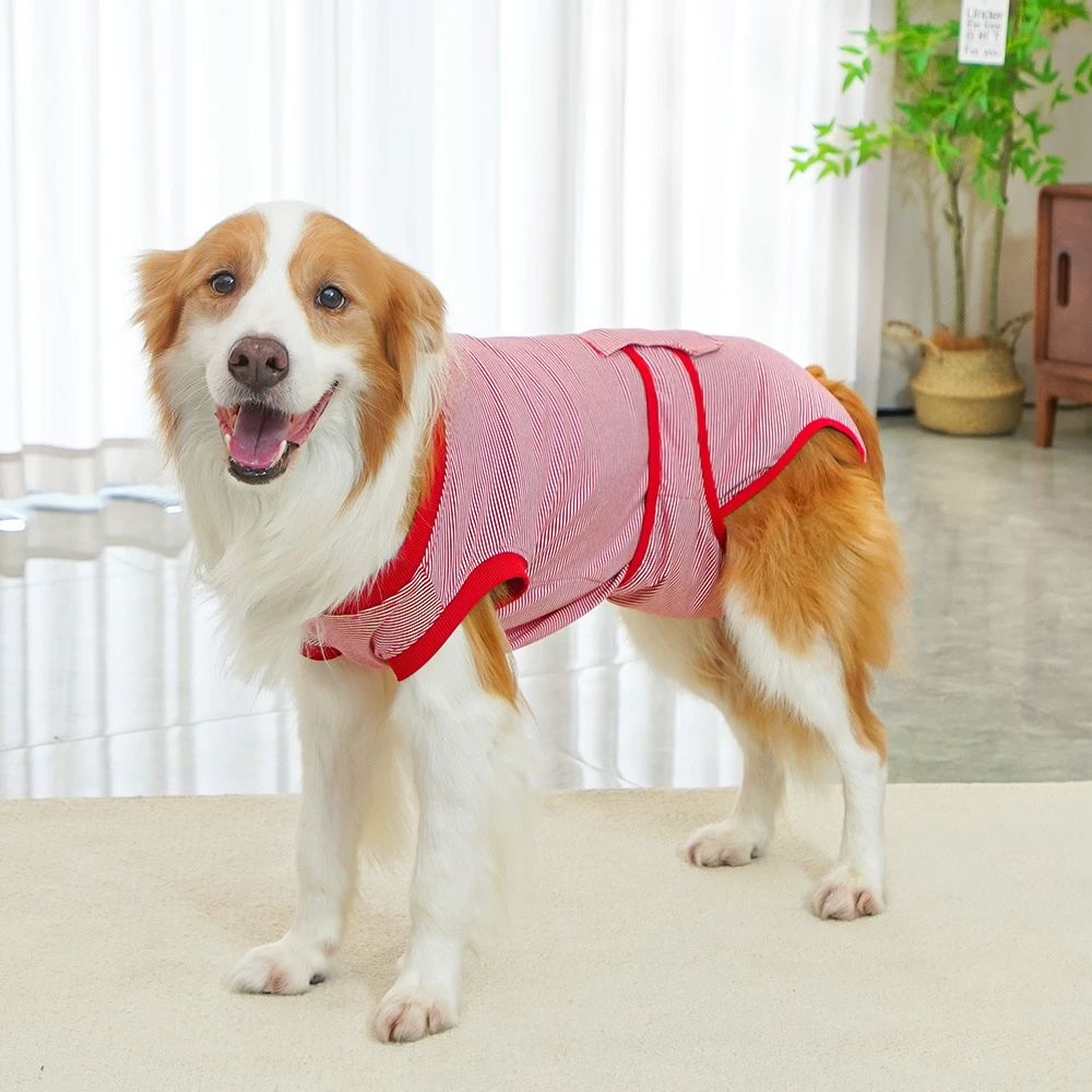 Dog Recovery Suit Abdominal Wound Surgical Clothes Small Large Dogs Anti-Licking Pet Onesies Vest Dog Sterilization Suit