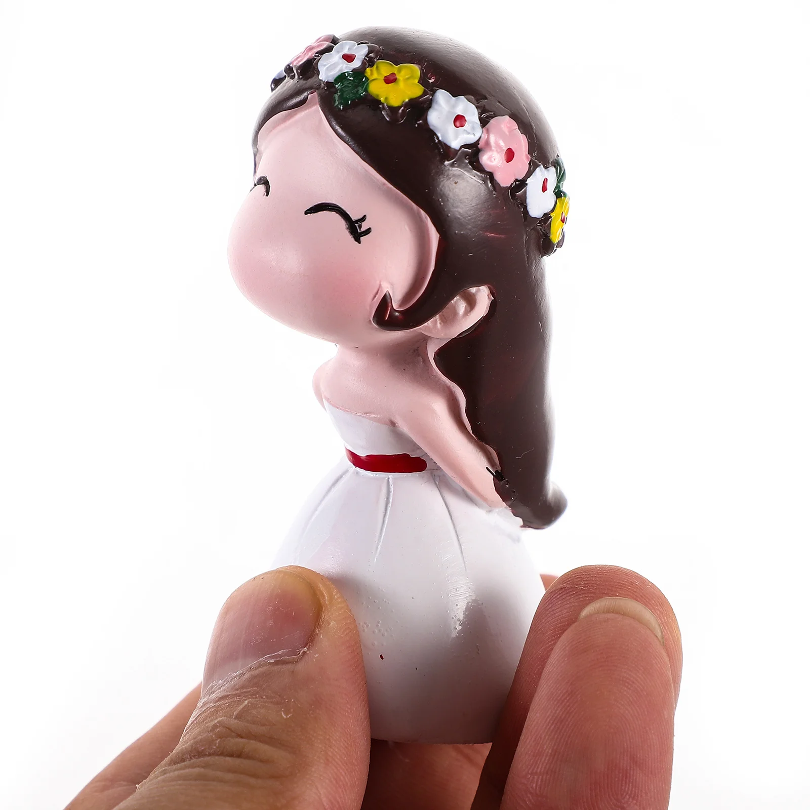 

1 Pair Kiss Couple Decoration Resin Wedding Cake Topper For Bride Groom, Romantic Couple Statue Decor, Wedding Party Cake