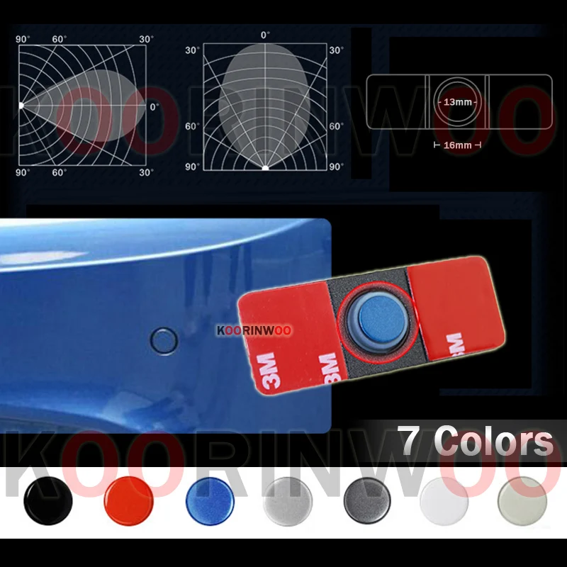 Koorinwoo Universal Original Flat Sensor 16.5mm Parking 4 Pcs/lot Black Gold White Grey Blue Red Silver Accossories system Radar