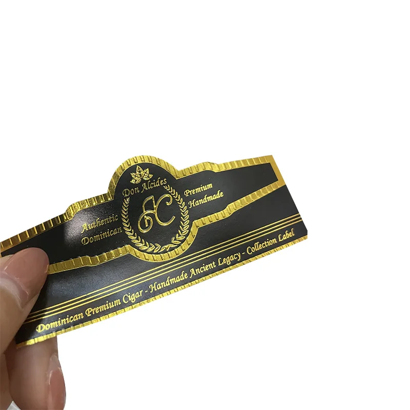 custom.Custom Cigar Label Logo Foil Printing Embossing Cigar Band Label Printing Cigar Band Sticker