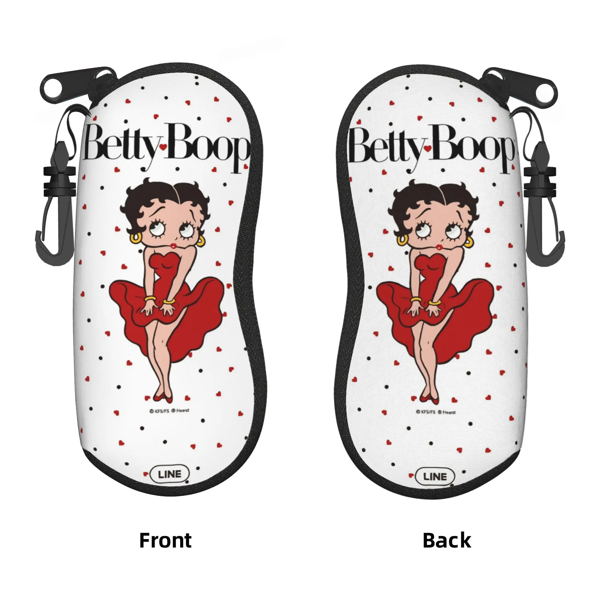 B-Bettys Boops Glasses Case Unisex Printing Zipper  Glasses Storage Box Print Eyeglasses Box view 6