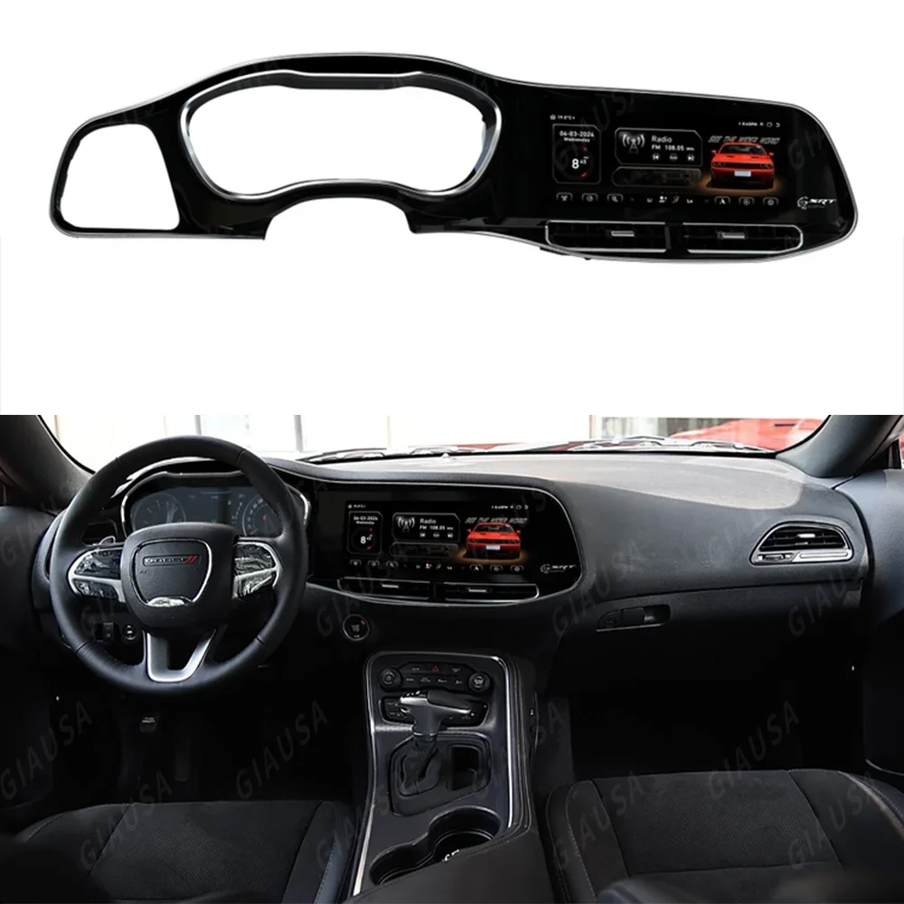 Hy 12.3 بوصة ل دودج تشالينجر Srt Hellcat 2010 -2023 Carplay راديو السيارة أندرويد Lcd شاشة تعمل باللمس مشغل وسائط متعددة نظام تحديد المواقع نافي 4g