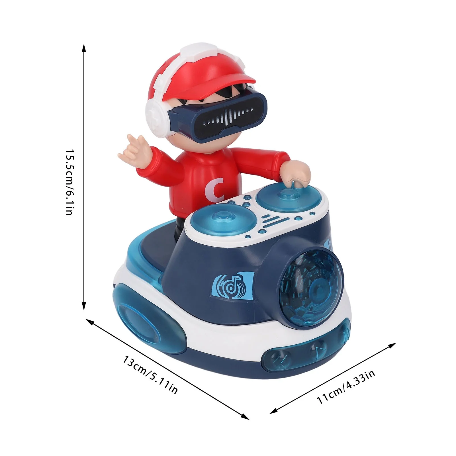 DJ Bouncing Beat Rock Boy Dancing Toy with Music Flashing Light Automatic Movement Robot Car for Toddlers