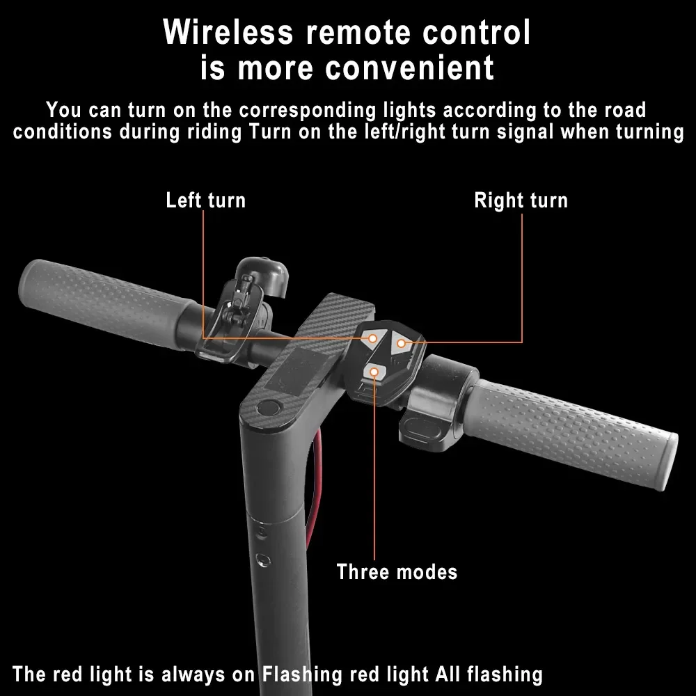 Turn Signal Light Wireless Remote Control for Xiaomi M365 Pro 2 MI3 1S Electric Scooter Lights Rechargeable LED Turning Tailight