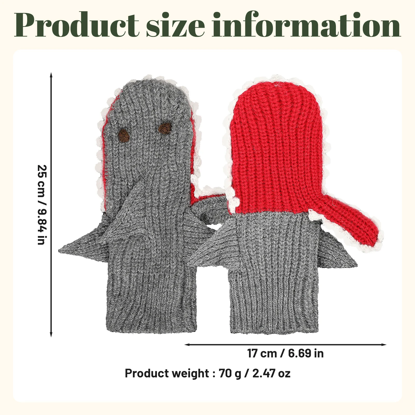 قفازات القرش الاحترار الكرتون شتاء دافئ الحيوان لينة قفازات متماسكة اليد النساء الرجال عيد الميلاد عيد الهالوين