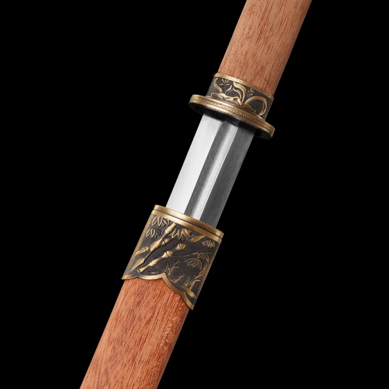 Four Gentlemen Tang Jian Sword High Manganese Steel Blade Real Brass Fittings Rosewood Scabbard Katana Decorative Collectible