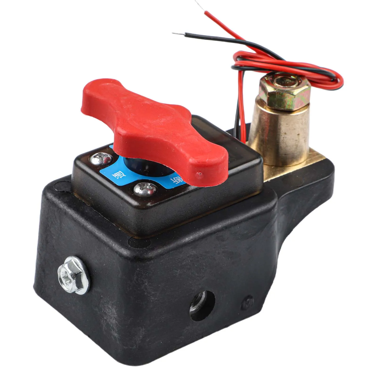 Vehicle Disconnect Switch with Digital Voltage Display 12/24V Quick Power Cutoff for Agricultural and Car Applications