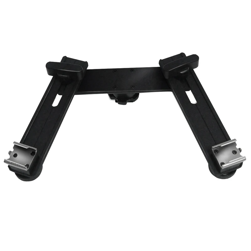 Double Hot Shoe Mounting Bracket For Camera Video Twin Speed Light Flash Holder Stand For DSLR Cameras Macro