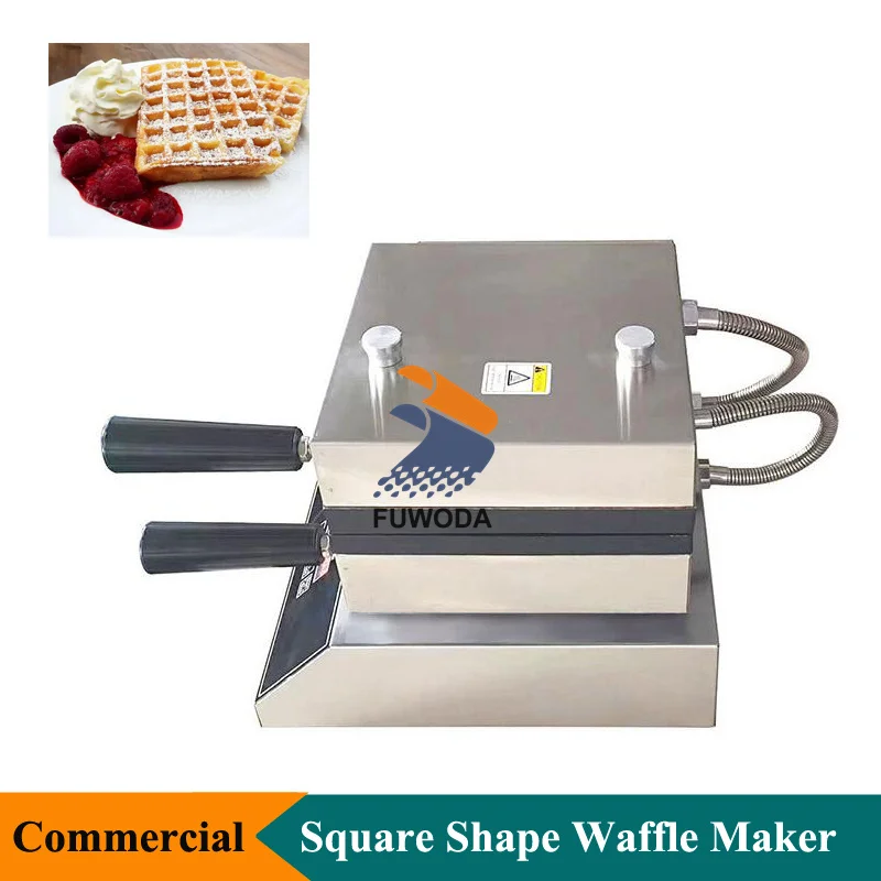 Commercial Snack Bread Waffle Machine 110V 220V Electric 4 Pcs Belgium Waffle Machine Mini 10*10CM Square Shape Waffle Machine