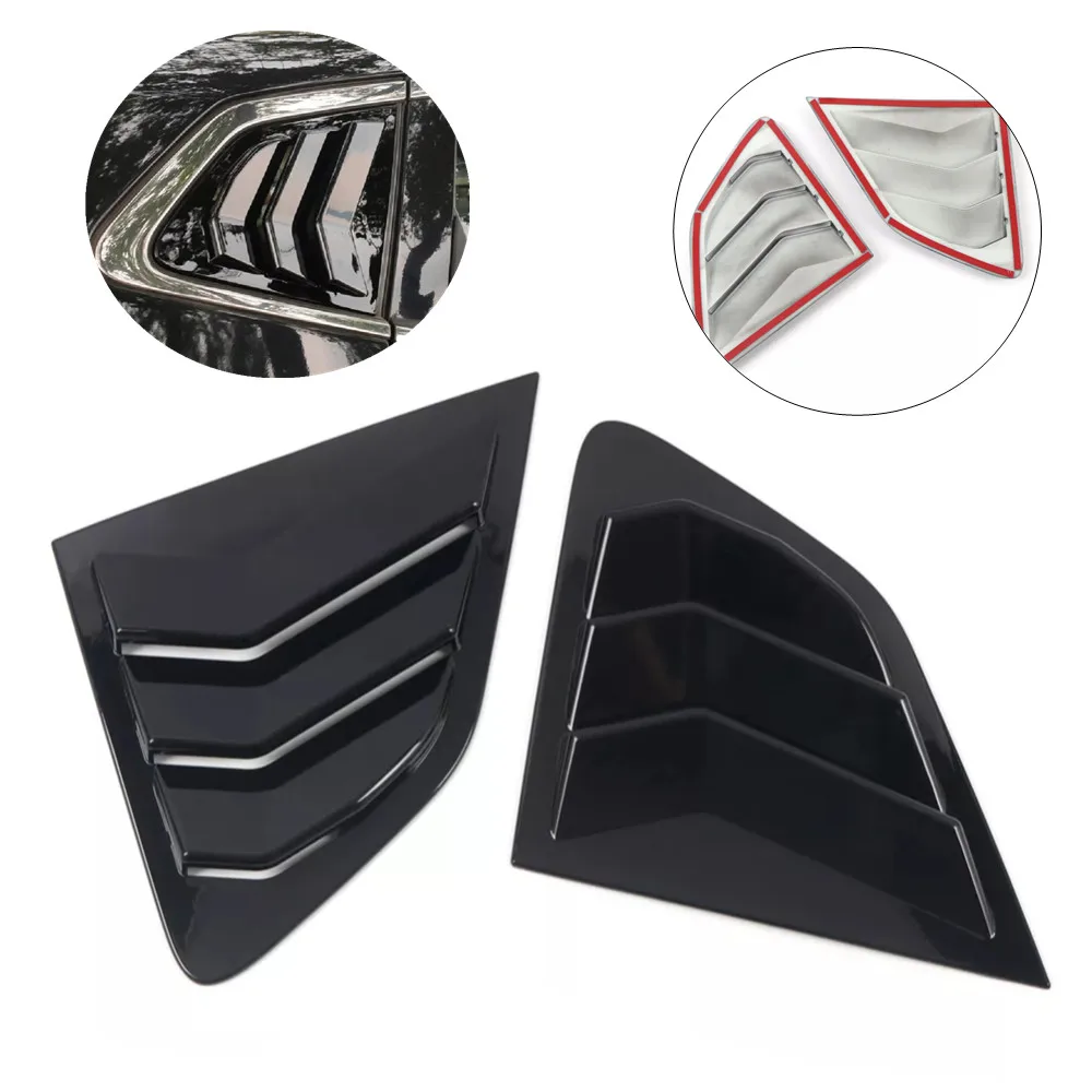 

2PCS For Nissan Rogue Sport 2017-2021 Qashqai J11 2014-2021 Car Rear Exterior Window Quarter Louver Cover Side Vent Shutter Trim