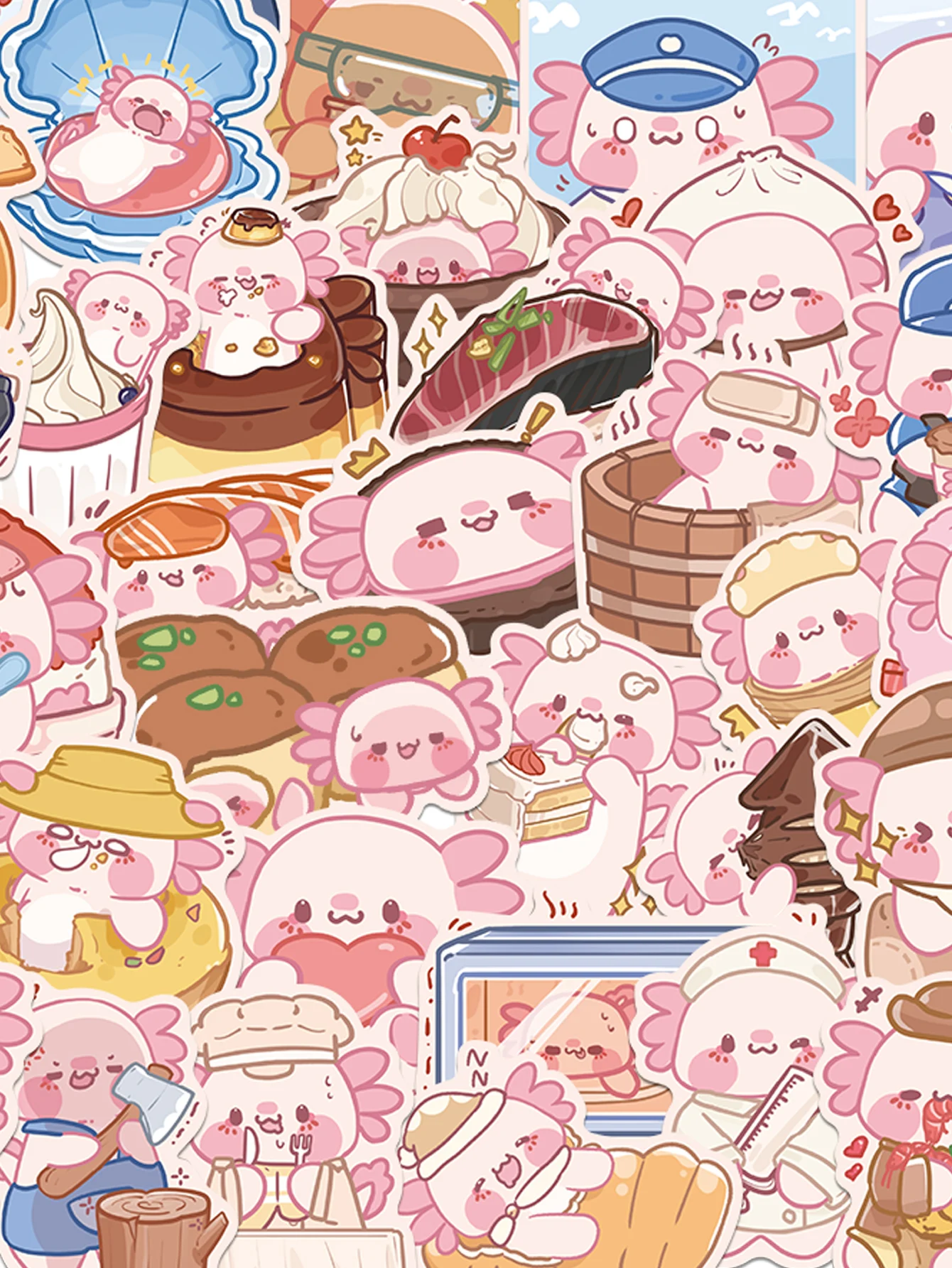 ملصقات كرتون ديناصور ، وردي ، ديكور ، اصنعها بنفسك ، دفتر ، زجاجة مياه ، لوح تزلج ، جيتار ، خوذة ، ملصق مقاوم للماء ، 50 *