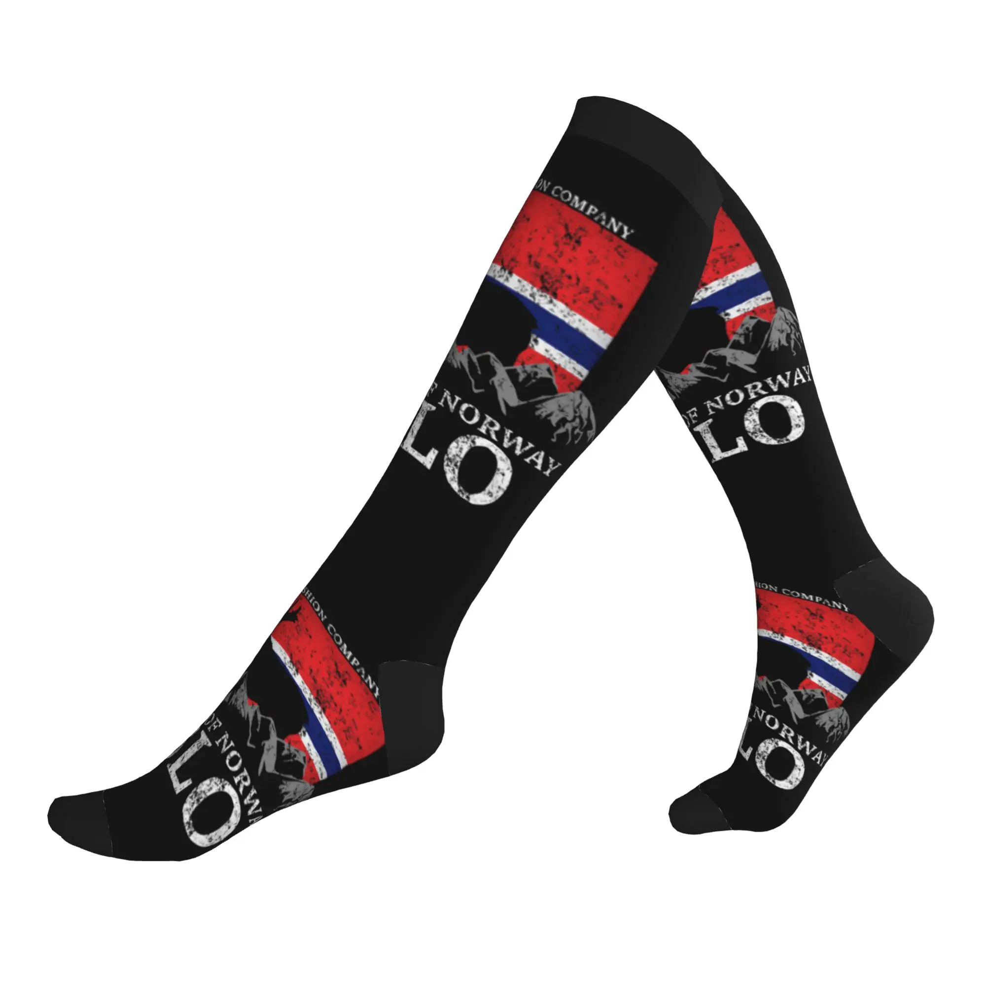 

Wikstroem Norway Flag Mens Sports Compression Socks Unisex Fashion Norwegian Flag Spring Summer Autumn Winter Dress Socks