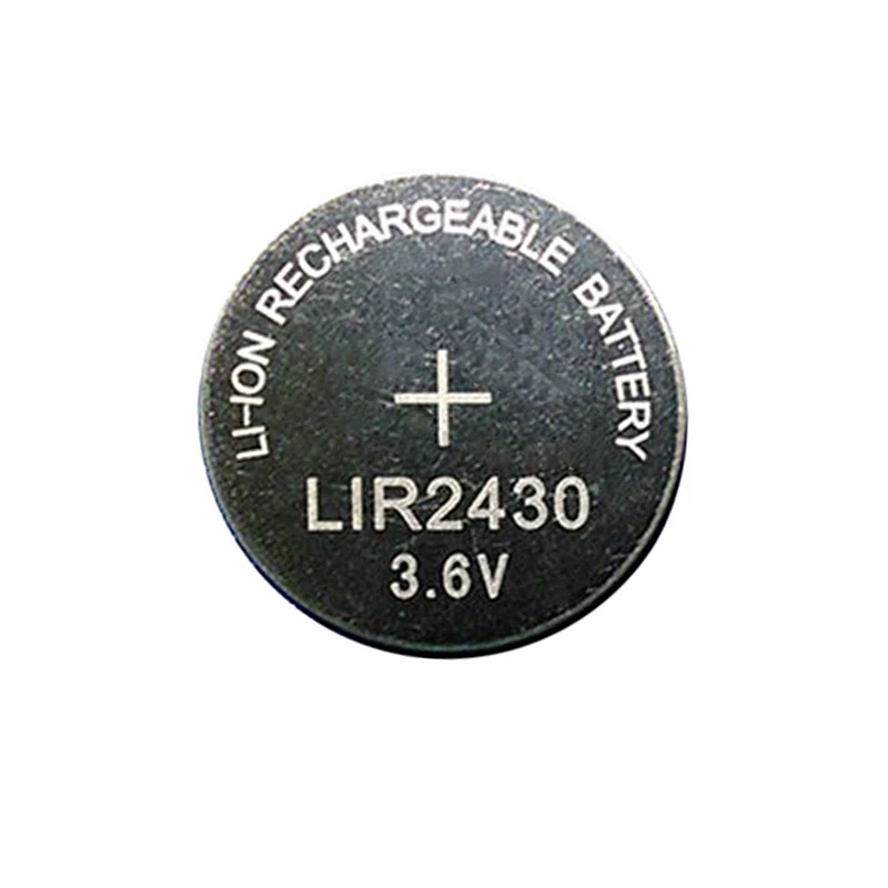 2PCS/LOT LIR2430 2430 Rechargeable Lithium Battery 3.6V Battery