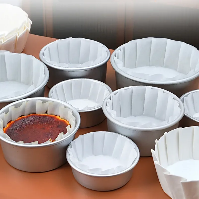 50pcs 4 6 8inch Foldless Cupcake Liner Baking Cup For Wedding Party Muffin Cake Mold Paper Cup Oilproof Cake Wrap