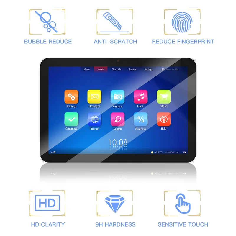 

2PCS For Volvo XC40 XC60 XC90 V90 2016-2021 Car GPS Navigation Screen Film + Rear Climate A/C Screen Tempered Film