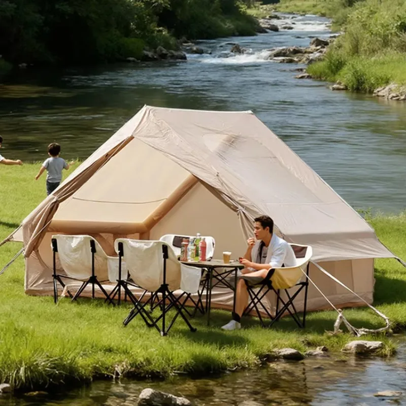 

Blow up Inflatable Outdoor Camping Tent Safari Tent Wholesale Oxford Waterproof 6.3㎡ 1 Door Skylight House Inflatable Cabin Tent