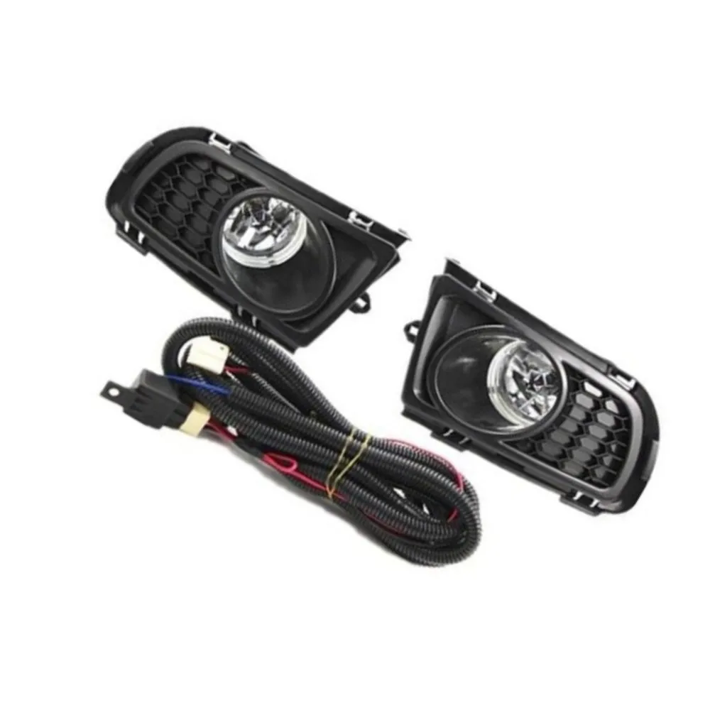 

July King Car Halogen Fog Lamp Assembly Compatible for Mazda 6 Facelift 2006-2010, 4300K Fog Lamp Blub + Frame + Harness
