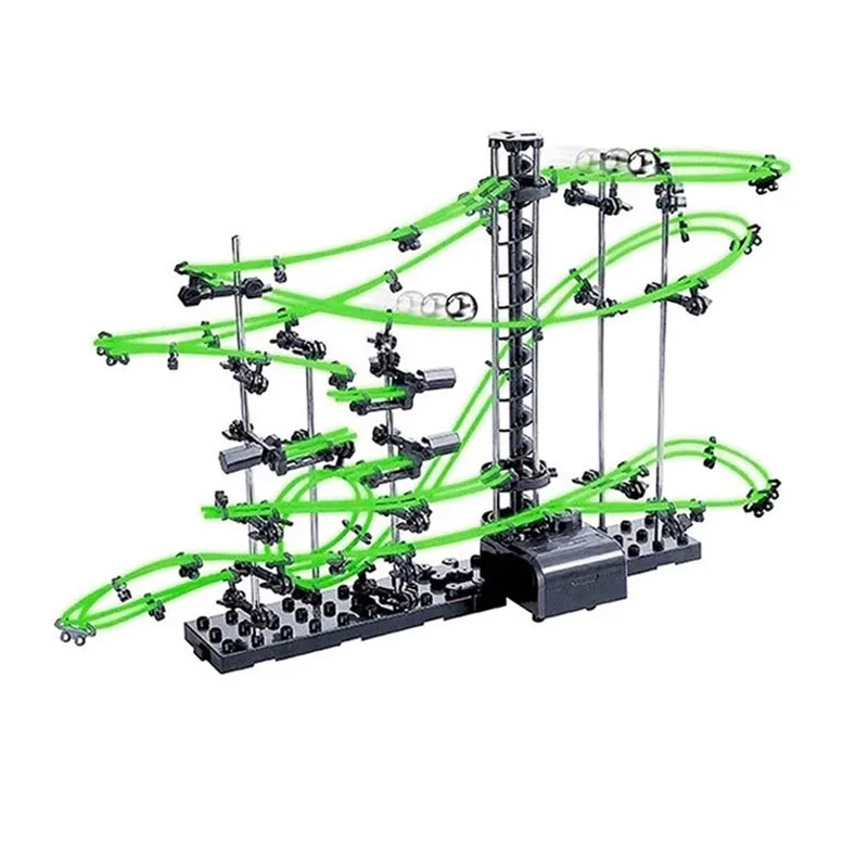 Marble Run Maze Race Track Games Luminous Spacerail Roller Coaster Level 2 3 4 Electric Elevator Model Education Science Toys