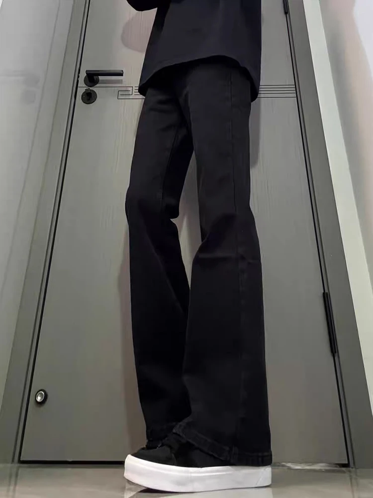 Cleanfit Extended Length High Waist Straight Leg Jeans Men's American High Street Sle Bla Slim Fit Jeans Youth Faion